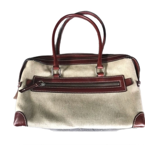 Dooney & Bourke Vintage Signature Anniversary double-pocket satchel - Picture 3 of 5